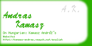 andras kamasz business card